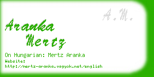 aranka mertz business card